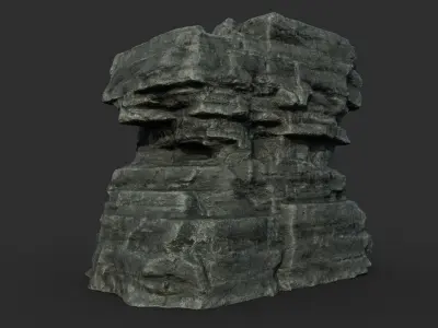 Low poly Layered Rock Collection 210120 Low-poly 3D model