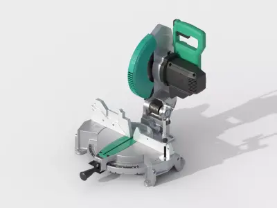 Miter saw Low-poly 3D model