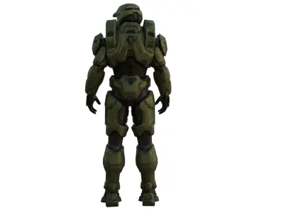Highly Detailed Master Chief 3D Model Realistic Spartan Armor Low-poly 3D model