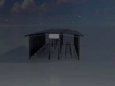 Leezenbox Bicycle Shelter Low-poly 3D model