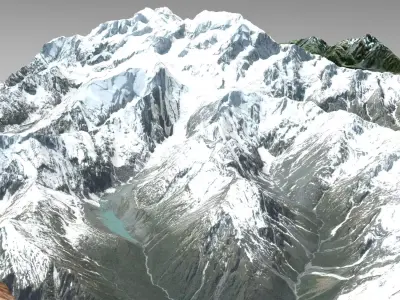 Mountain landscape 3D model 12