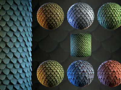 Roof tiles Stylized - VOL 02 - SBsar - Maps Texture