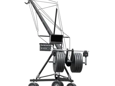 Cinema Crane Camera Silver 3D model