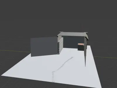 Garage for Bike Low-poly 3D model