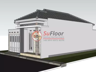 House 6x12m code 561 - Sketchup 3D model 3D model 3D model