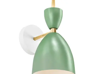 oland wall lamp with gold accents 3D model