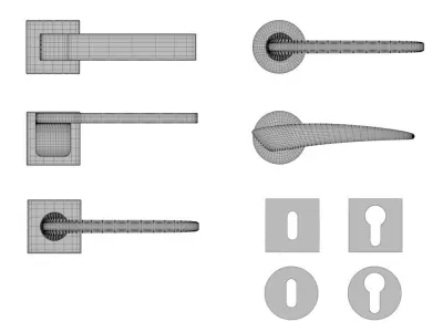 Battisti Door Handles 3D model