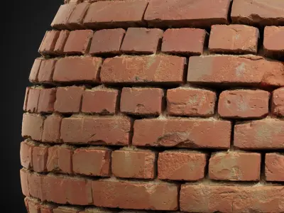FREE Scanned PBR Texture Scanned Worn Loft Brick Wall 4k 8k 16k Texture
