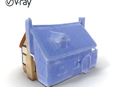 Rustic Cottage Model Pack with PBR Textures Low-poly 3D model