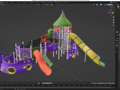 Ship Themed Playground Model - 03 3D model