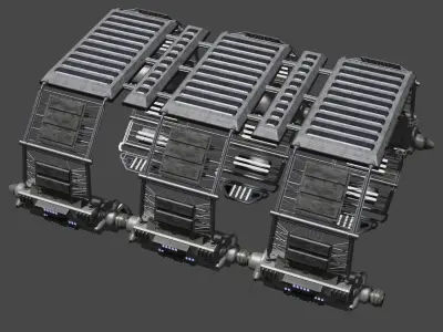 Star Trek NX Orbital Drydock Facility Shipyard Station Low-poly 3D model