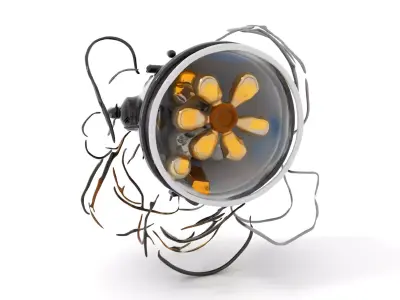 Vintage Industrial Hanging Light Model Pack Low-poly 3D model