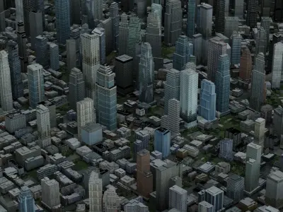 Real Time City 18 Low-poly 3D model