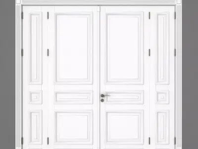 White door 3D model shop