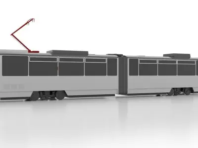 Tatra KT4DM Low Low-poly 3D model