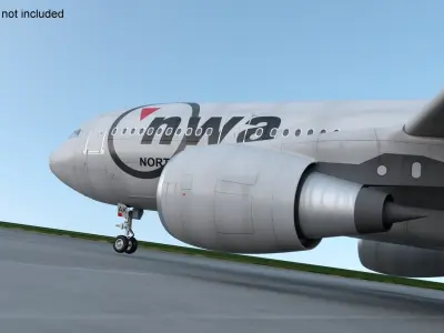  Subaru Follow Me Car Accompanies an Airbus A330-200 Airliner 