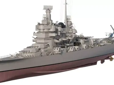 WW2 US NAVY HEAVY CRUISER 3D model