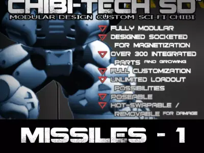 CHI TECH SD  MISSILES 1 COLLECTION 3D Model Pack