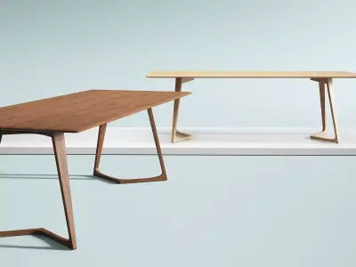 Twist Rectangular Dining Table 240 3D model