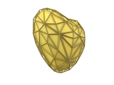 Stylish Heart V4 020 Low-poly 3D model