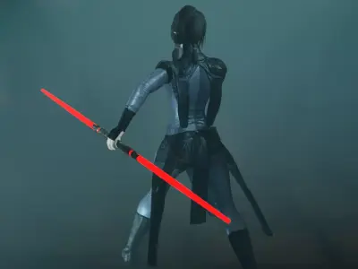 Dark Side Force Adept Female 3D print model