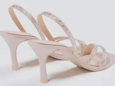 3D Women slipper 07 Low-poly 3D model