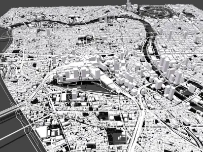 Cityscape Nagoya Japan 3D model