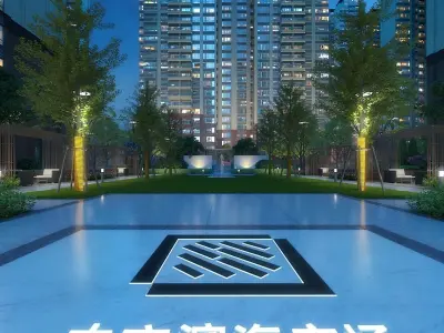 Architectural Animation Night Scene 3D model