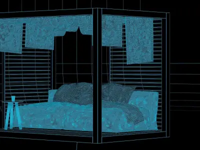 Modern Outdoor Pergola Vray Render Ready 3D model