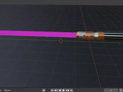 Mace Windu Lightsaber 3D print model