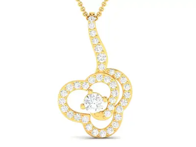 Diamond Pendant 3D print model 7