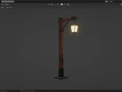 Lamp Post - 1 Sided -  3D model