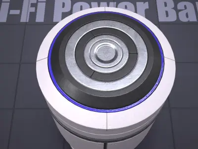 Sci-Fi Power Bank PBR Low-poly 3D model