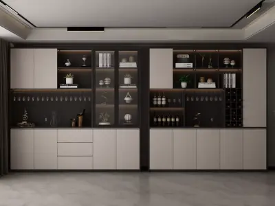 Wine cabinet Rack Cellar 3D model