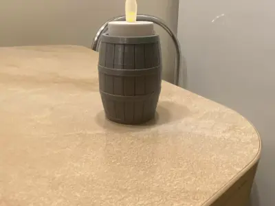 Barrel tea light holder decoration for pub bar 3D print model