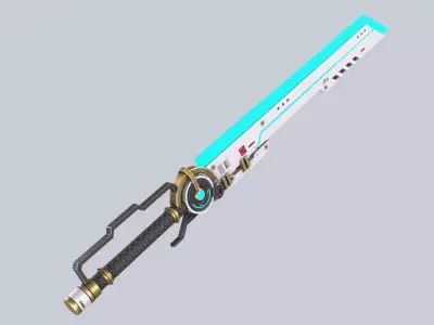 Scifi greatsword Low-poly 3D model