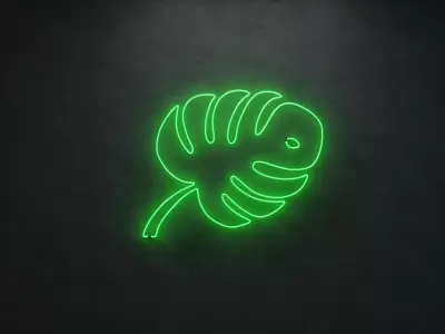 Neon 3D model 20 - Leaf 2 3D model