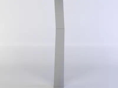 Fence segment pole Low-poly 3D model