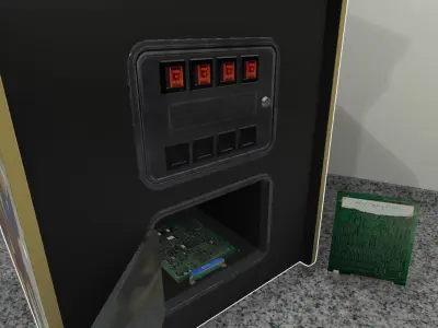 90s  4 Player Arcade Machine Low-poly 3D model