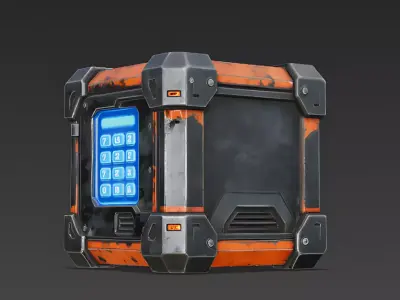 Sci-Fi Industrial Loot Crate 3D Model Low-poly 3D model