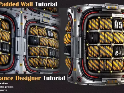 Scifi Padded Wall Tutorial - VOL 09   3D model
