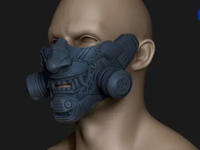 Scifi ONI Mask for 3d print 3D print model