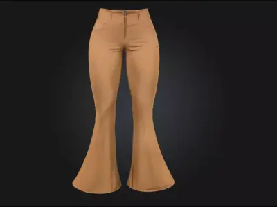 Flared Elegance  Graceful Movement with Classic Flair 3D model