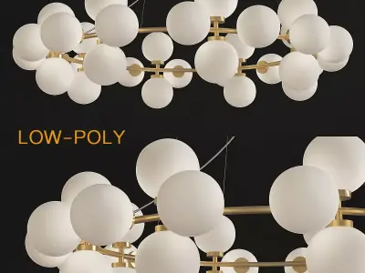 Chandelier Inflora 45 plafonds by Atelier Aret 3d model Low-poly 3D model