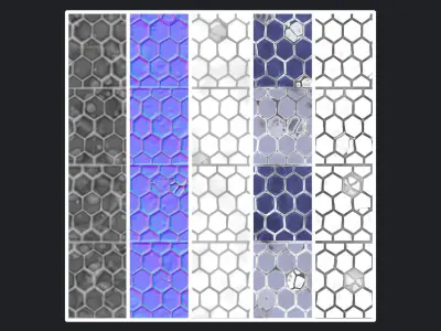 Stylized Portuguese Tiles Material 01 - Substance 3D Designer Texture