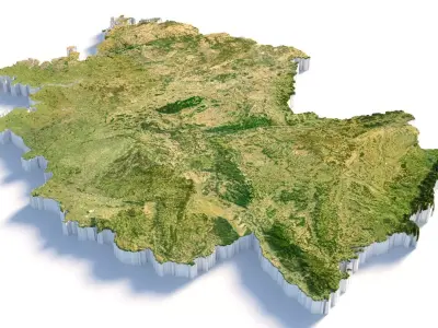 Germany Deutschland Terrain Country 3D model