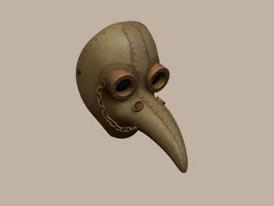 Plague Doctor Mask - Sci-Fi - Character Design Low-poly 3D model