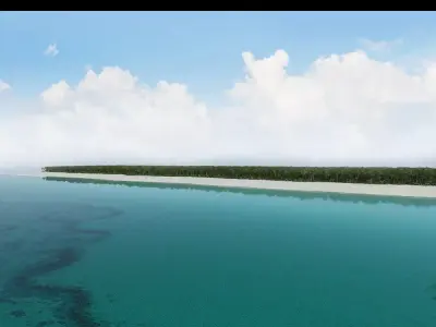 Tropical Beach 3D model