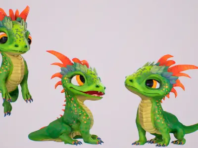  Cartoon Character Juicy Carrot Rigged PBR 