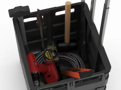  Black Rolling Case with Tools 
